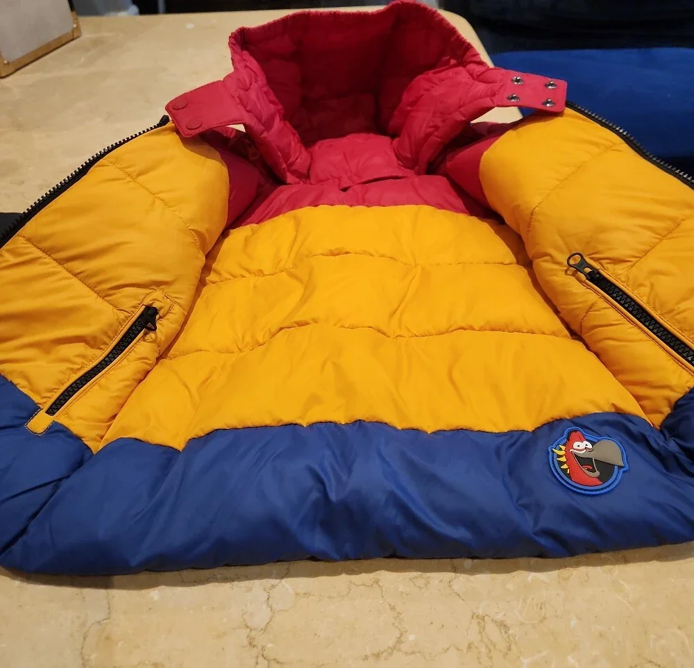 SAVE THE DUCK Kids Black Puffer Jacket with Pink Hood Lining